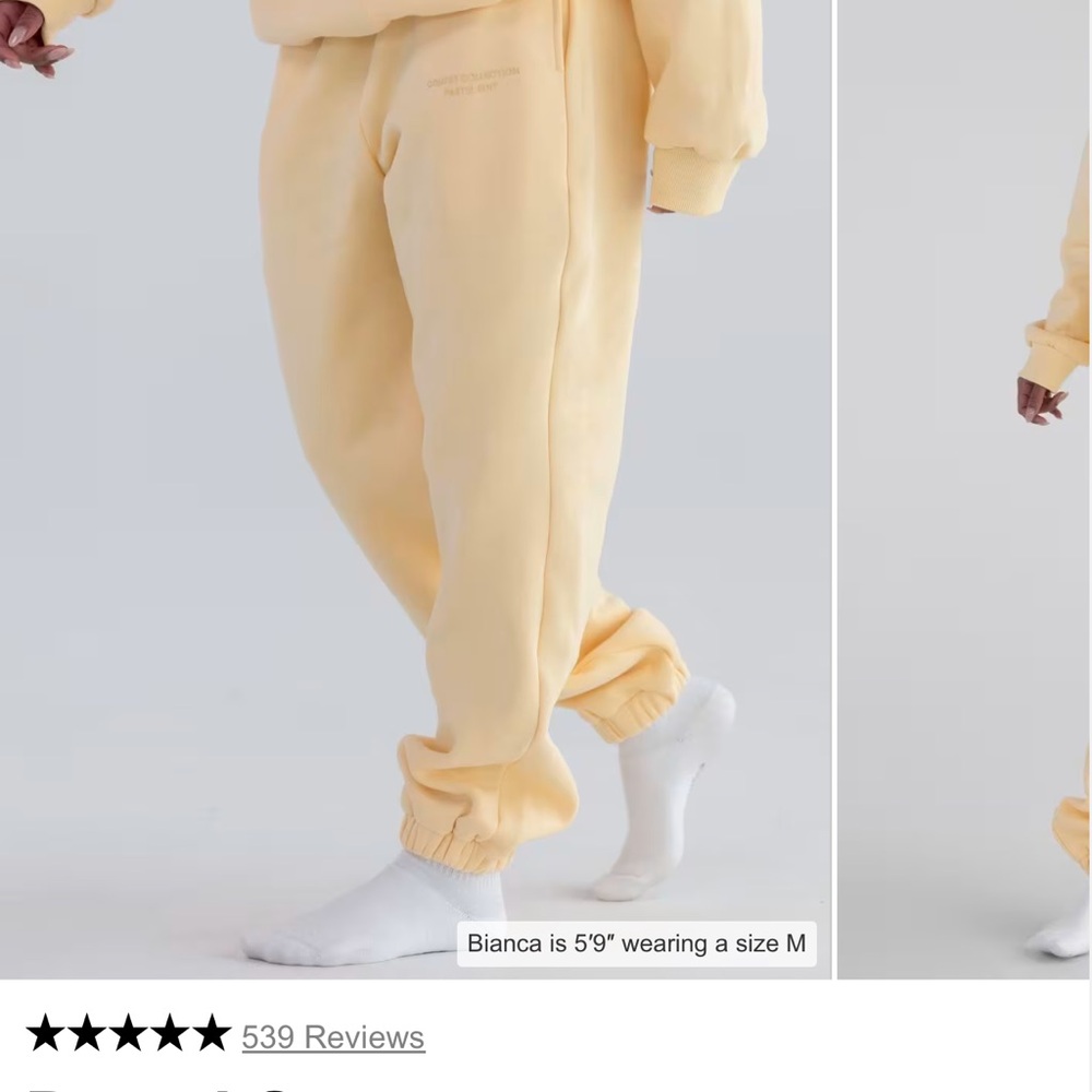 Comfrt pastel hoodie set color canary